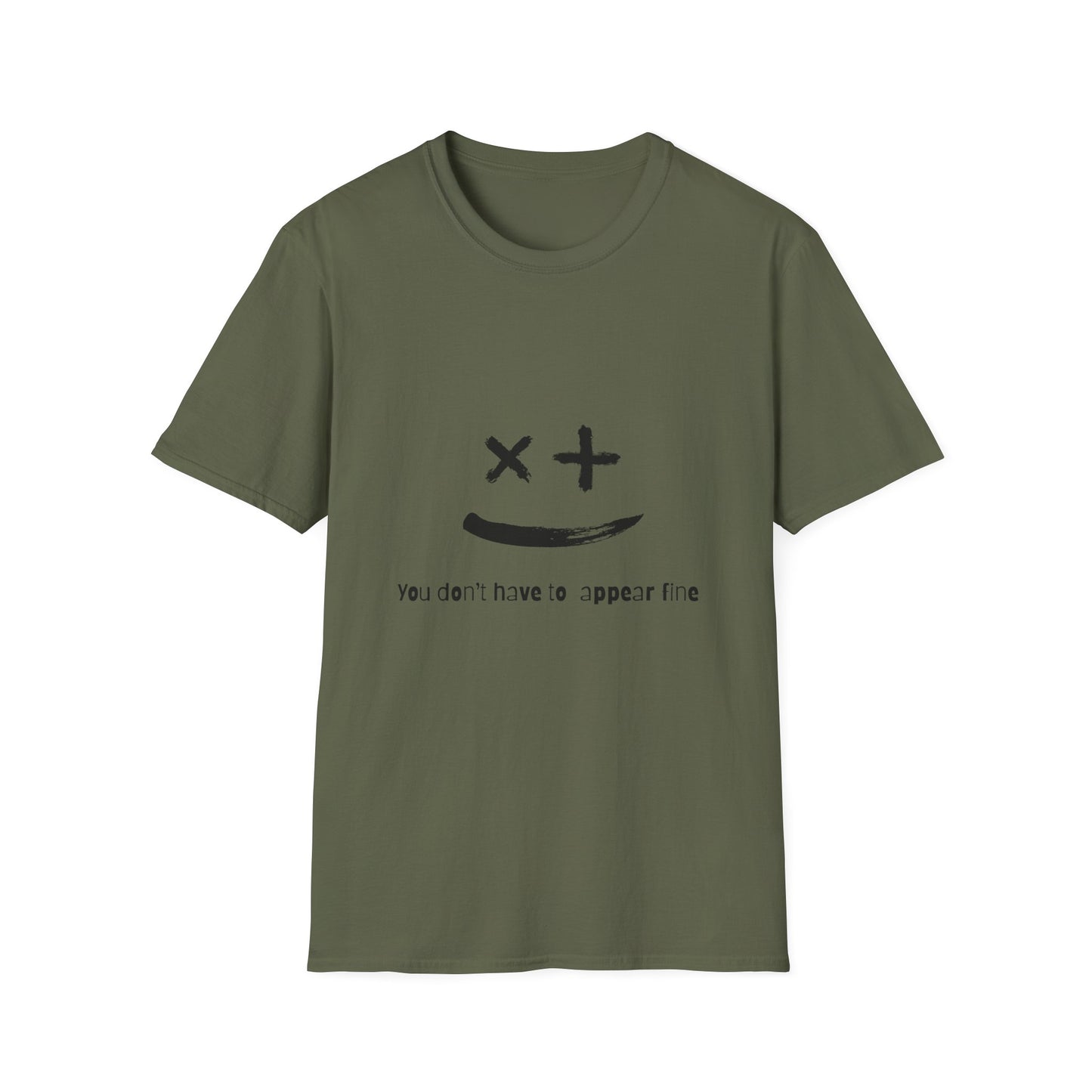 Unisex Softstyle T-Shirt - "You Don't Have to Appear Fine" - Casual Comfort for Mental Health Awareness