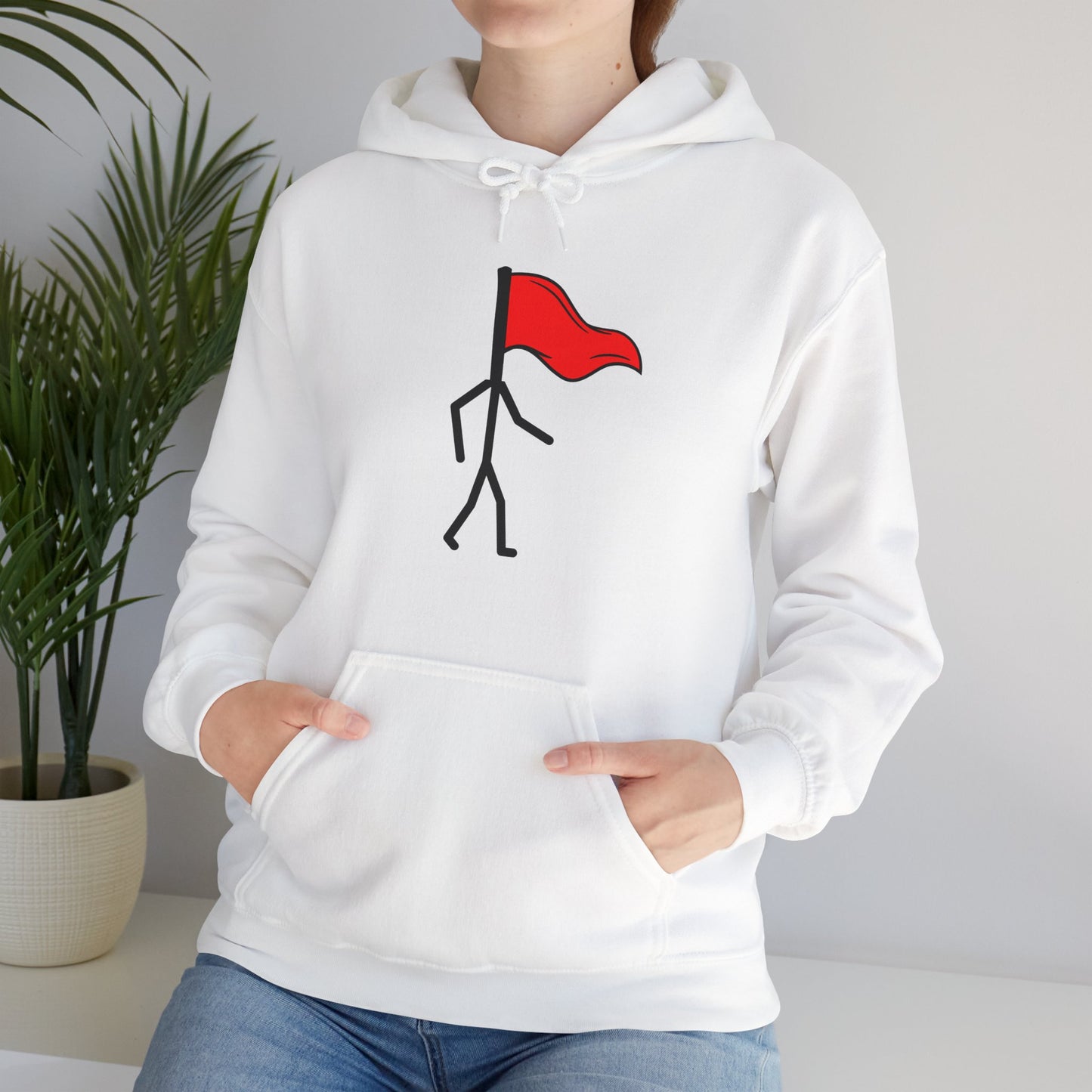 Walking Red Flag, Unisex Hoodie