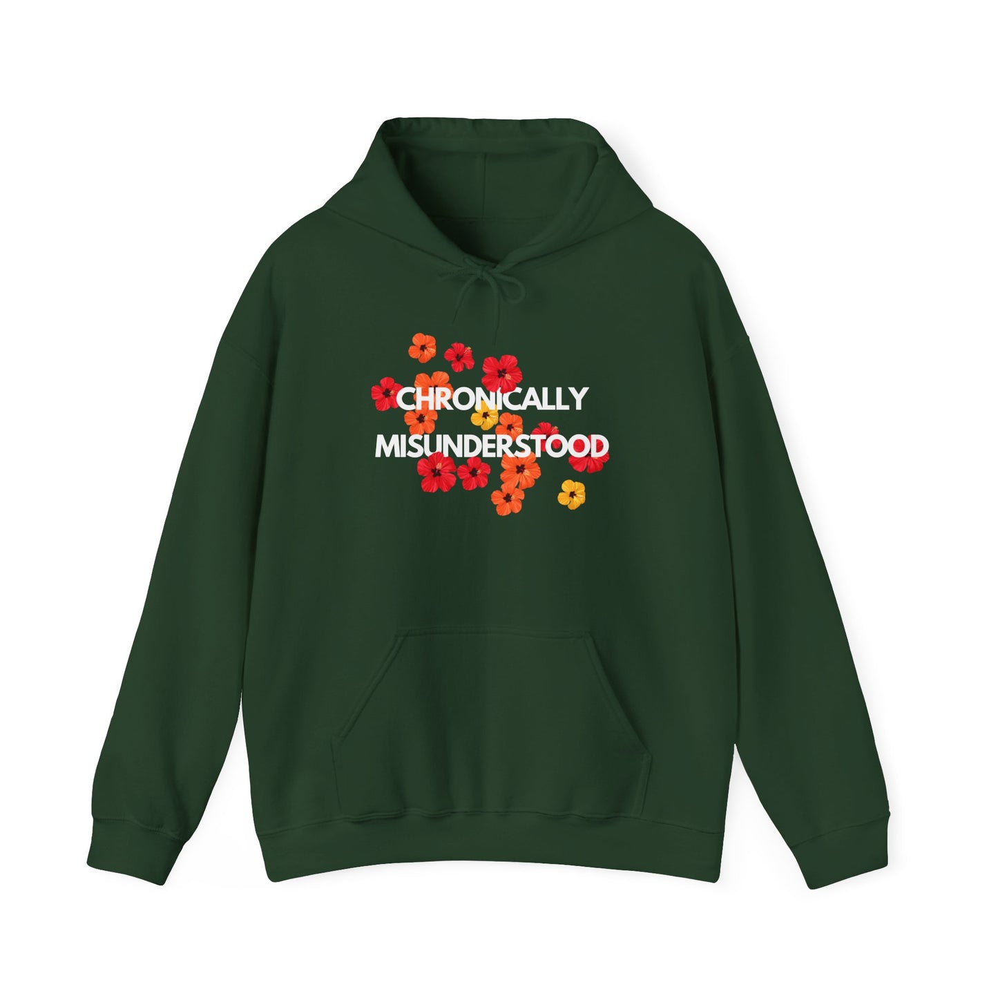 Chronically Misunderstood Floral unisex hoodie