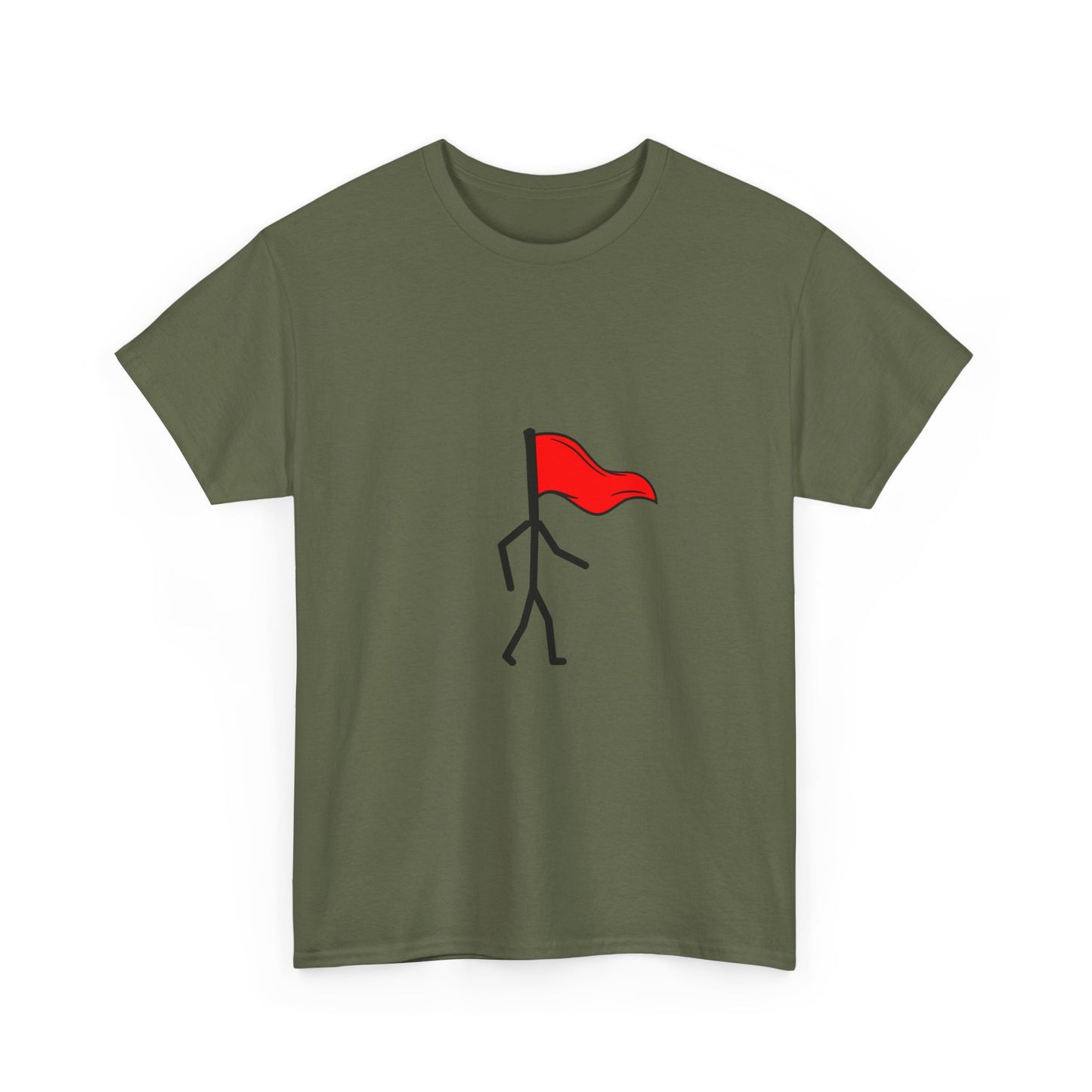 Walking Red Flag Unisex Cotton T-Shirt