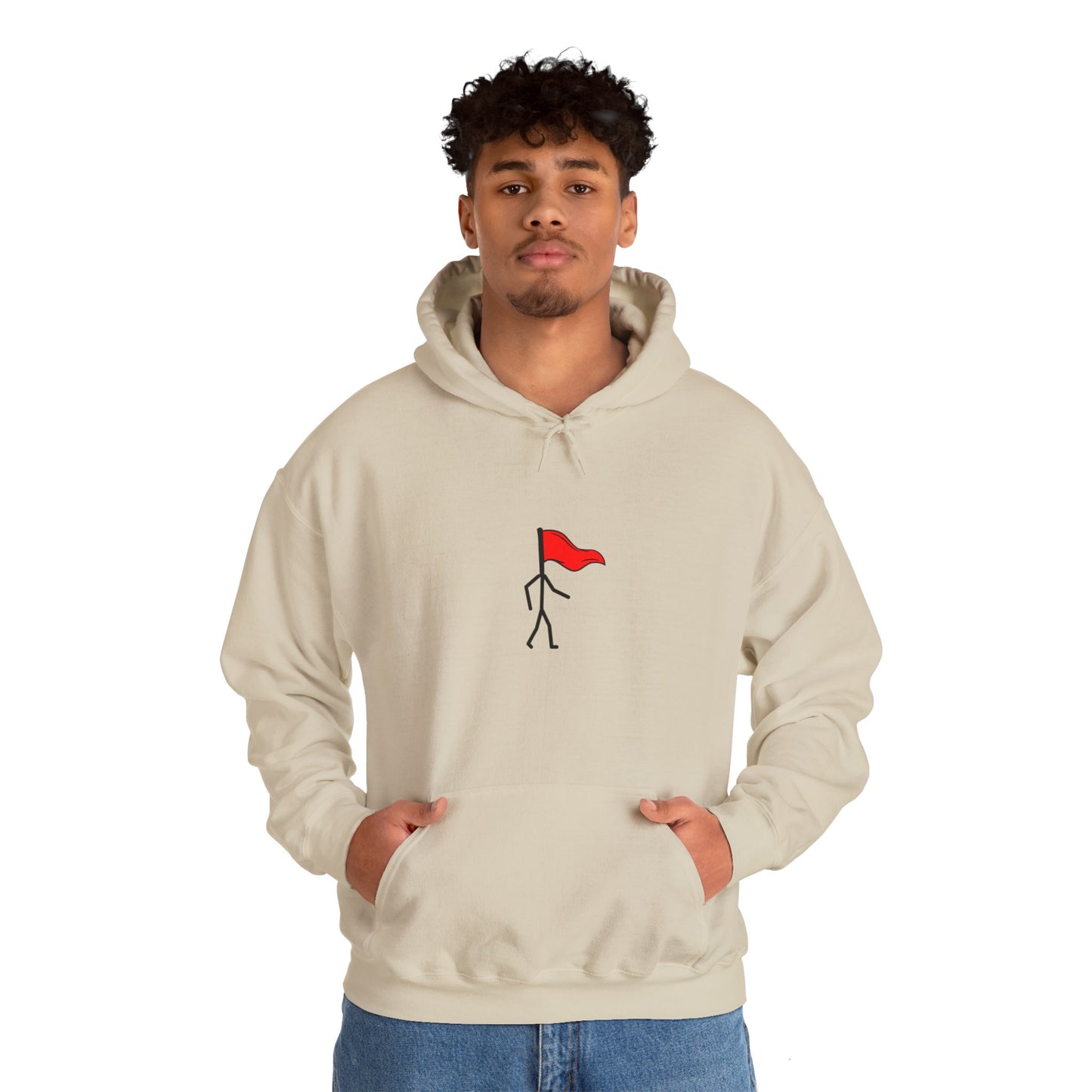 Walking Red Flag Unisex Heavy Blend™ Hooded Sweatshirt