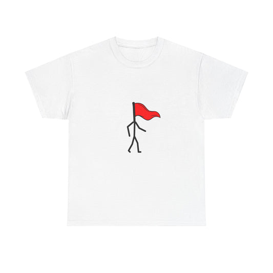 Walking Red Flag Unisex Cotton T-Shirt