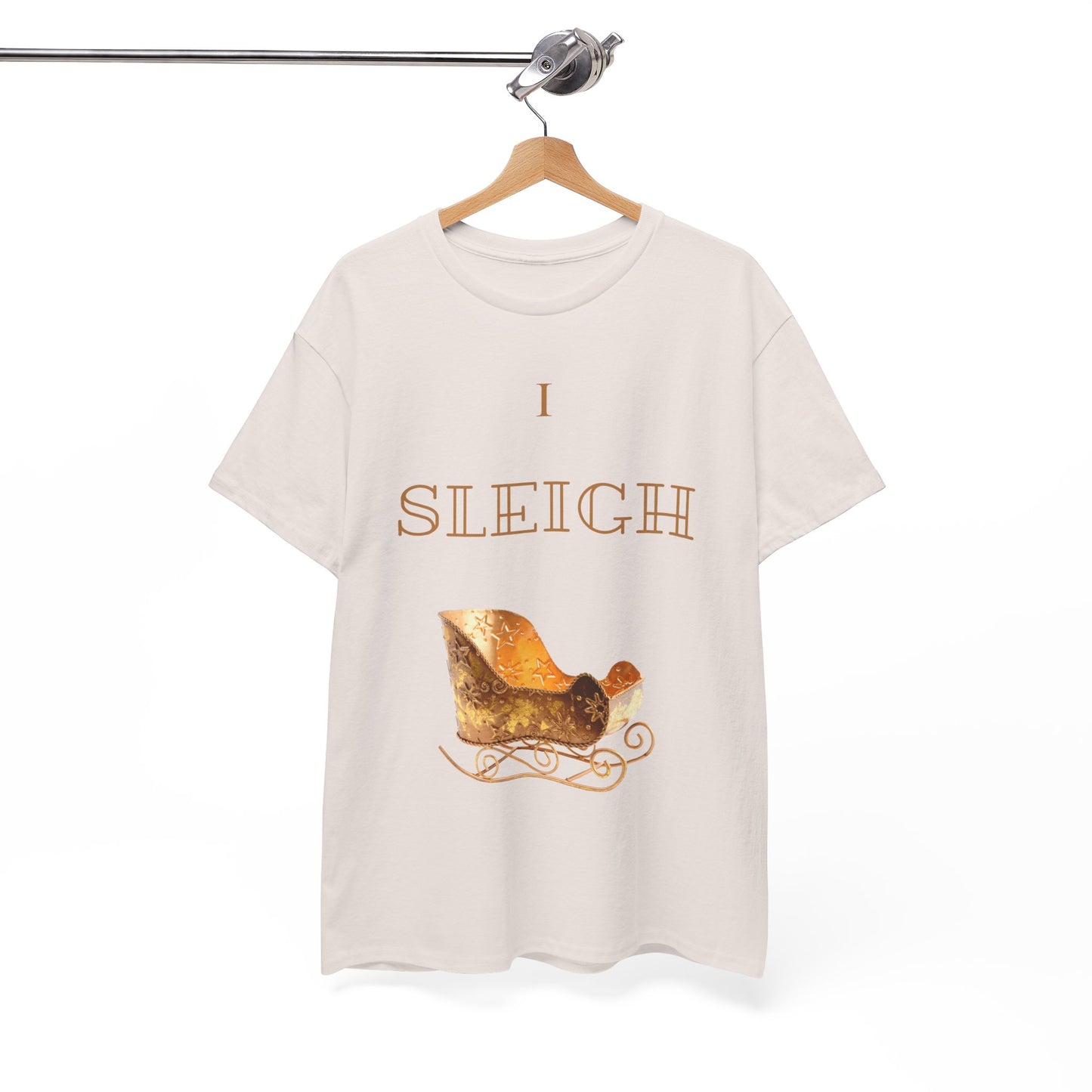 I Sleigh Holiday Unisex Heavy Cotton Tee