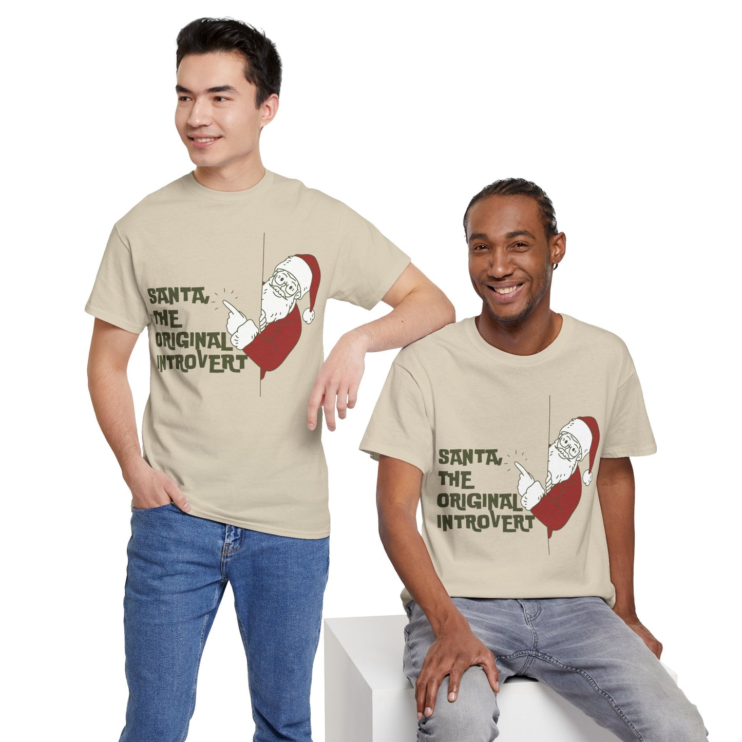 Santa.  The Original Introvert Unisex Heavy Cotton Tee