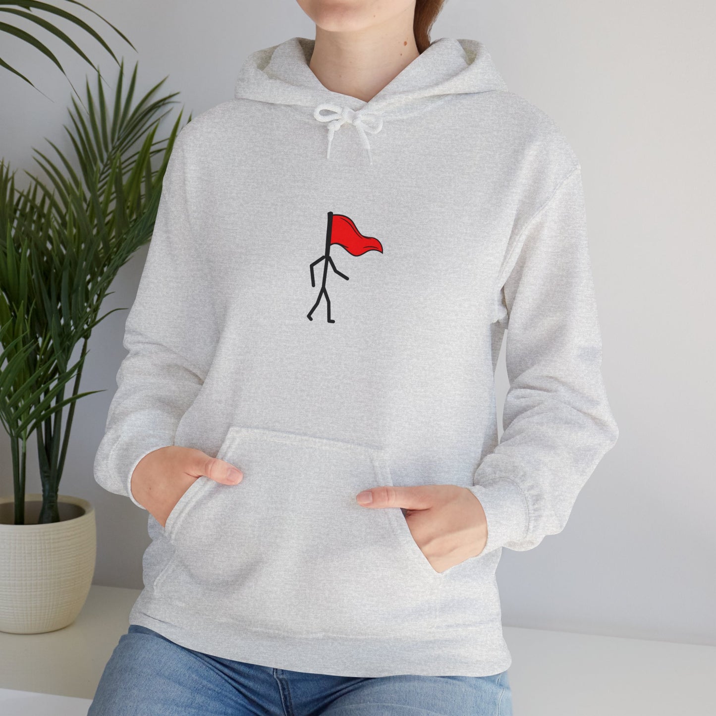 Walking Red Flag Unisex Heavy Blend™ Hooded Sweatshirt