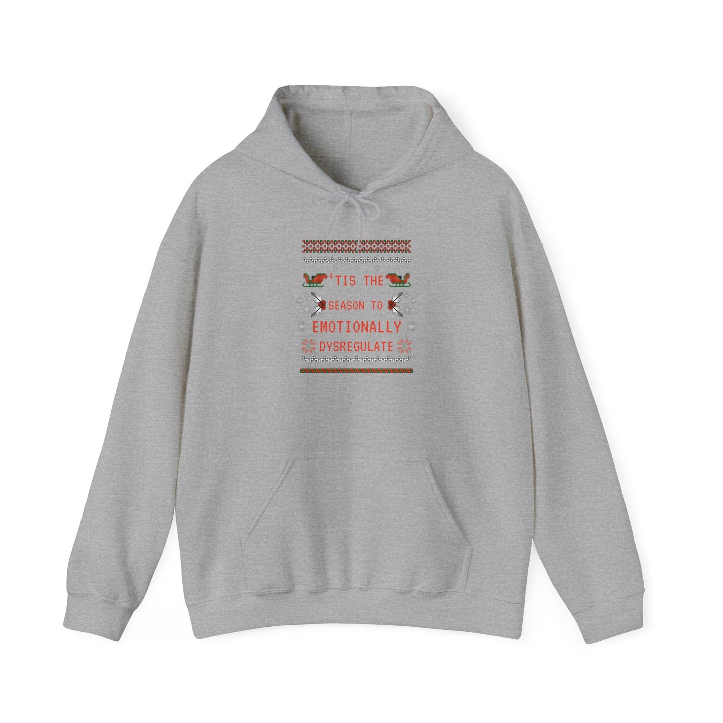 Vintage Christmas Unisex Hoodie 'Tis the Season to Emotionally Dysregulate