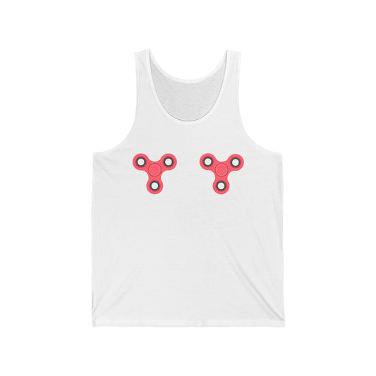 Fidget Spinner Unisex Jersey Tank - Playful Summer Vibe