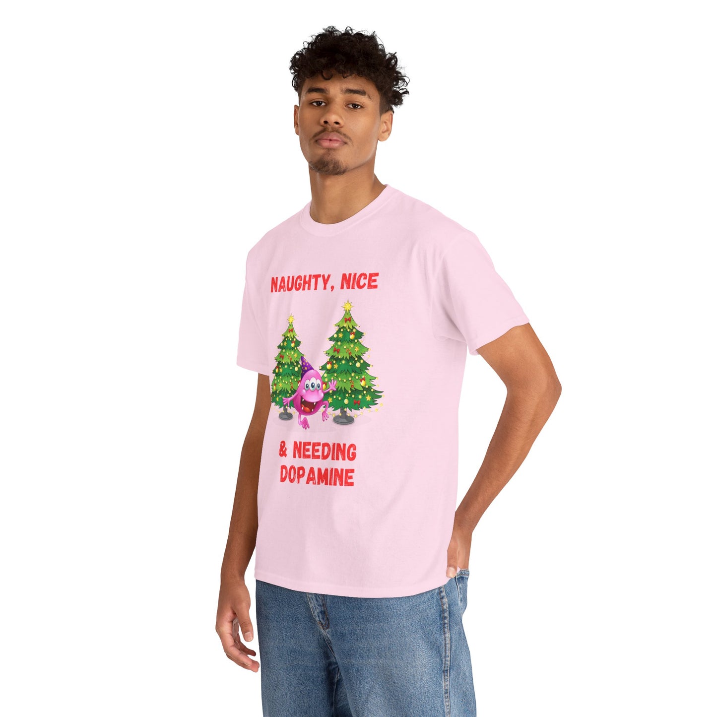 Naughty, Nice & Needing Dopamine Unisex Heavy Cotton Tee