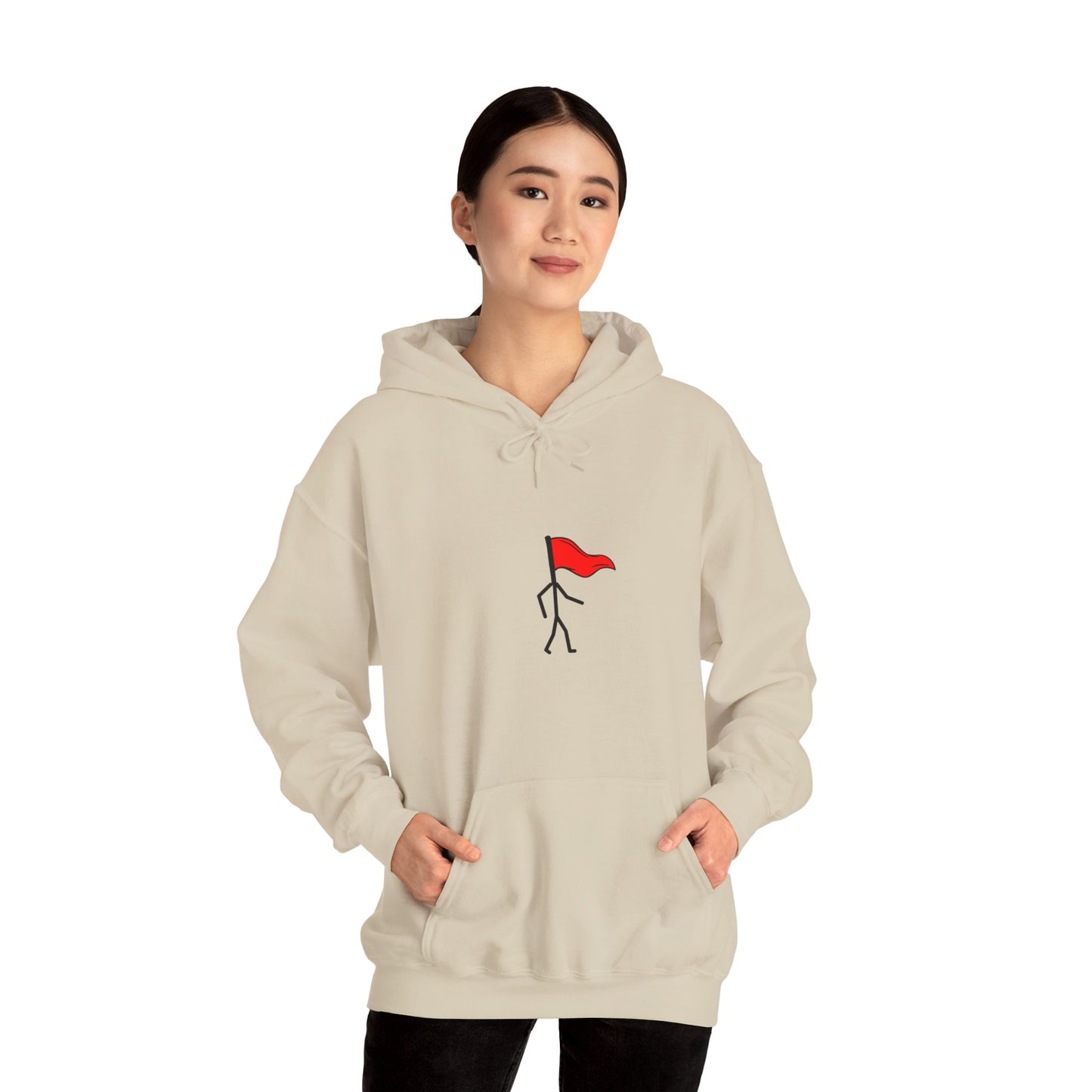 Walking Red Flag Unisex Heavy Blend™ Hooded Sweatshirt