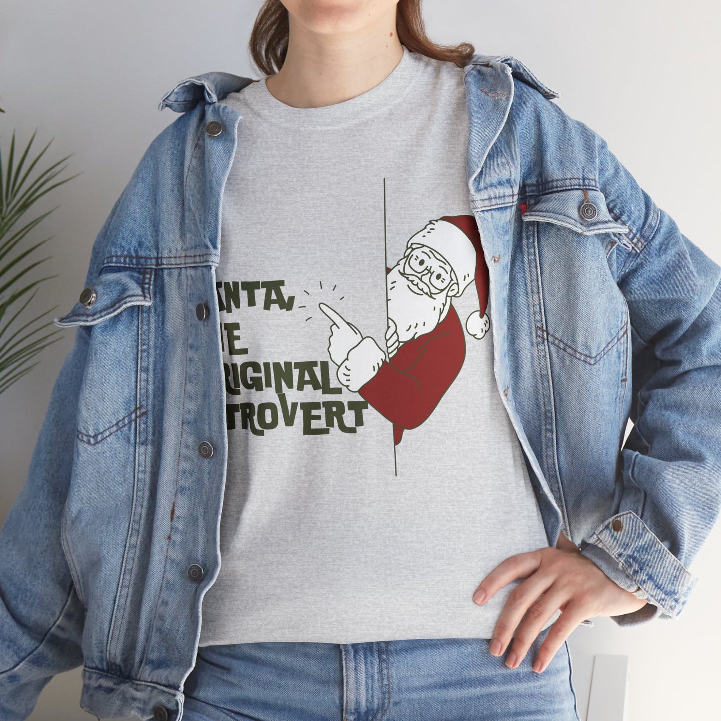 Santa.  The Original Introvert Unisex Heavy Cotton Tee