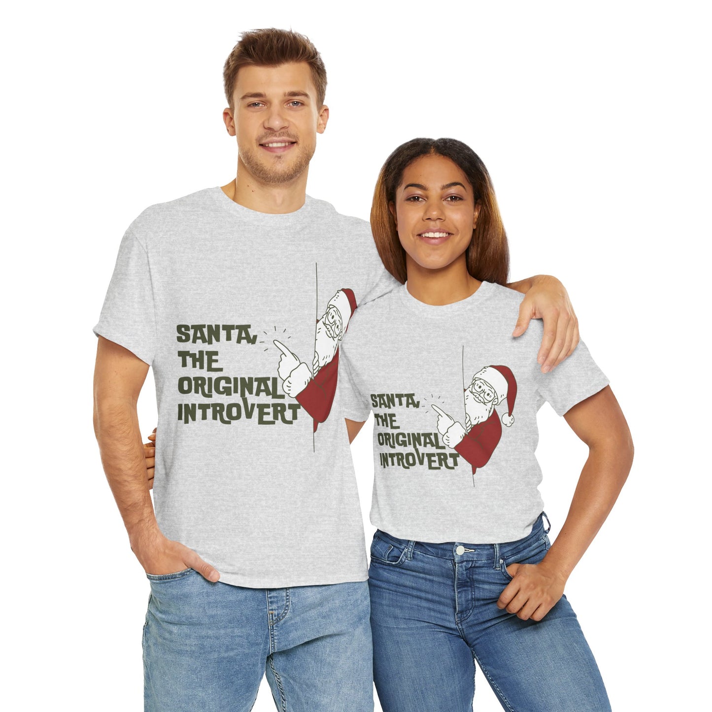 Santa.  The Original Introvert Unisex Heavy Cotton Tee