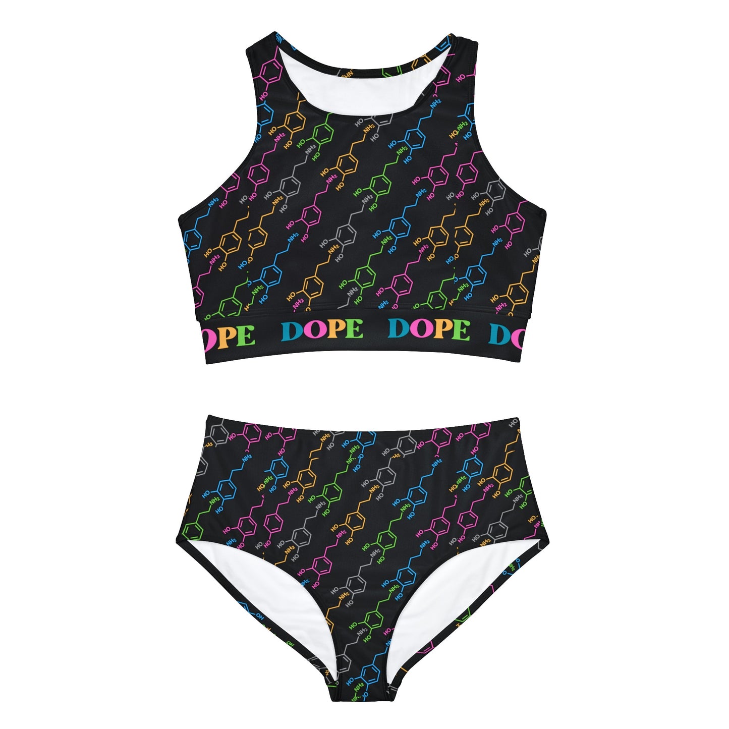 Dope Sporty Bikini Set Black