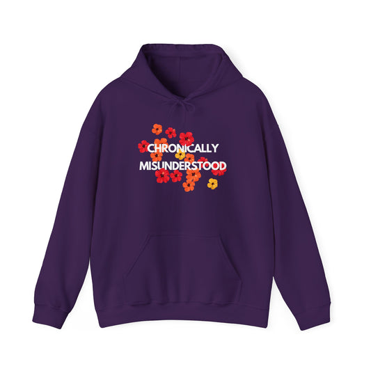 Chronically Misunderstood Floral unisex hoodie