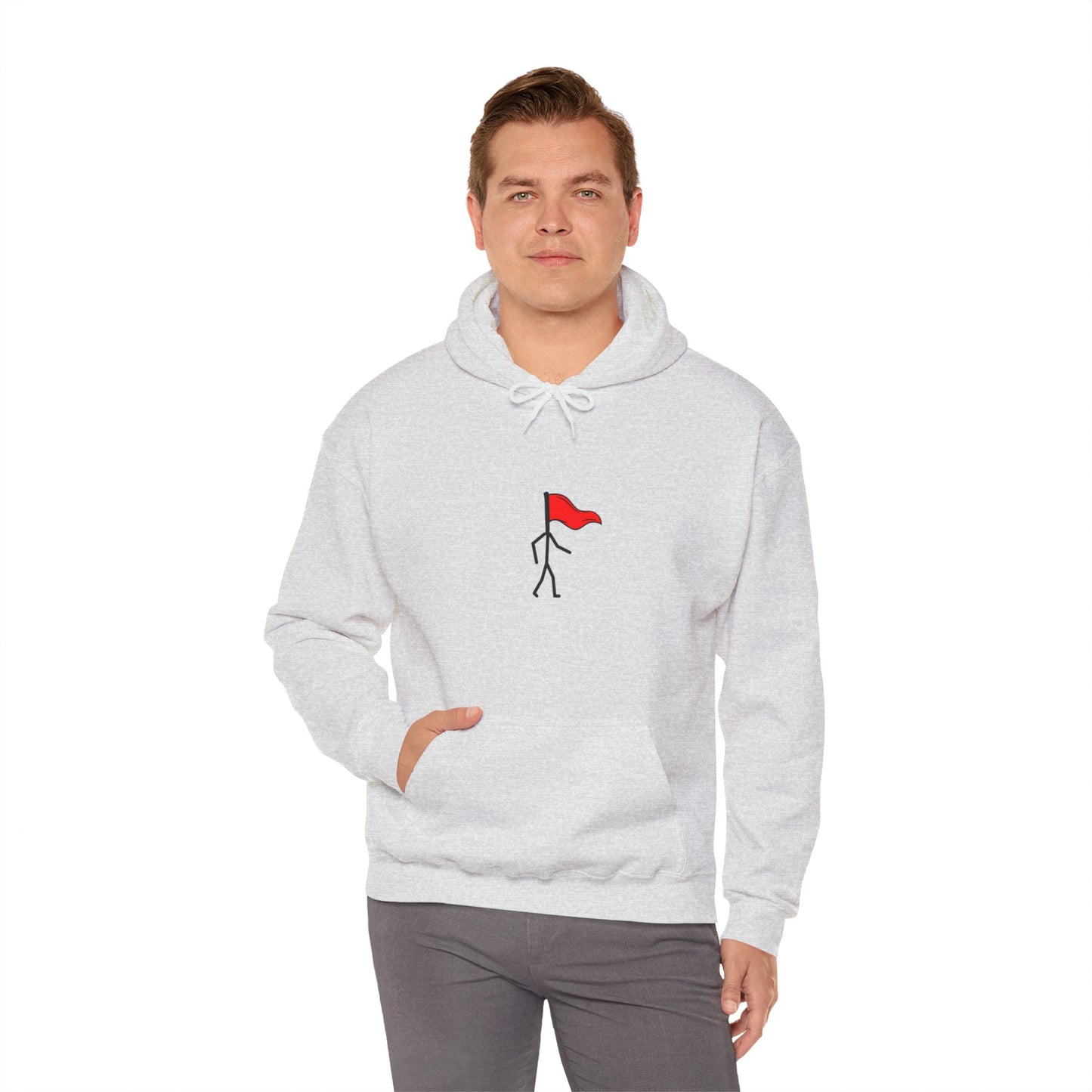 Walking Red Flag Unisex Heavy Blend™ Hooded Sweatshirt