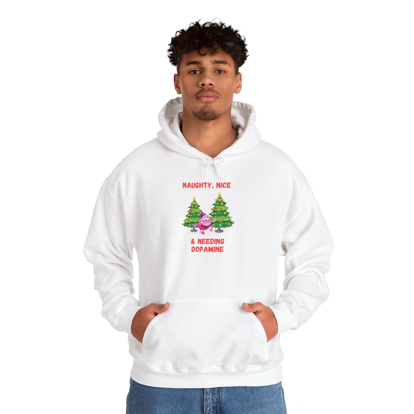 Dopamine Monster Holiday Hoodie for Neurodiverse