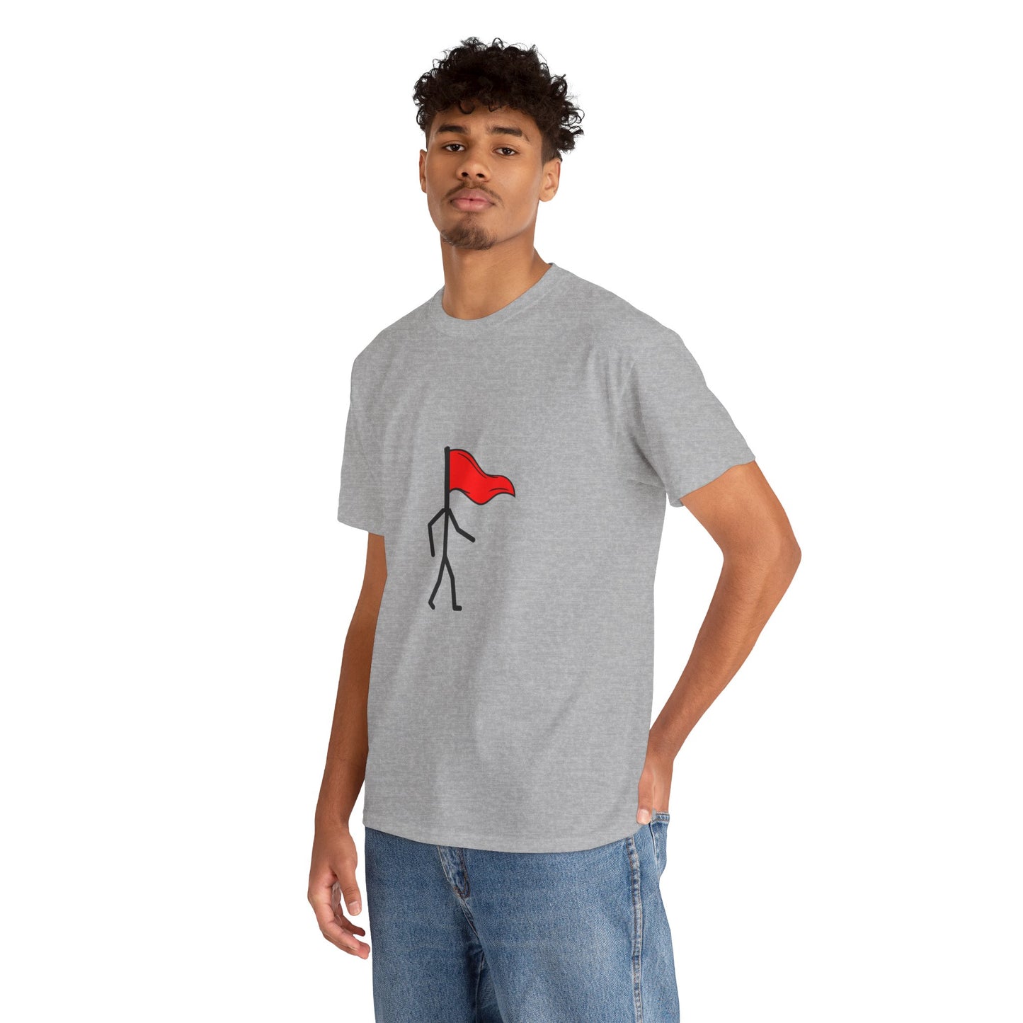 Walking Red Flag Unisex Cotton T-Shirt