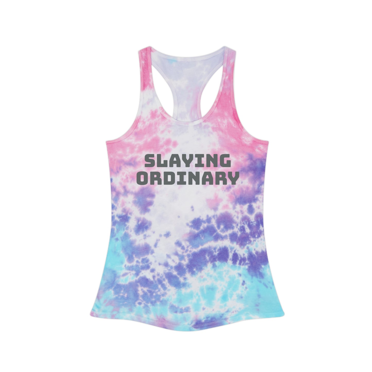 Slaying Ordinary Tie Dye Racerback Tank Top