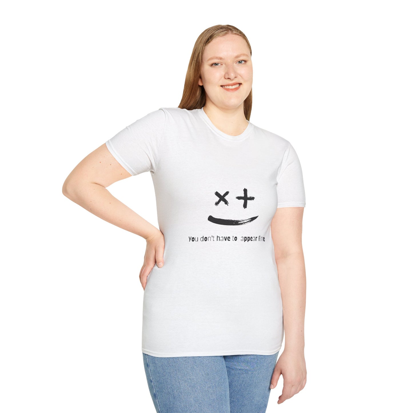 Unisex Softstyle T-Shirt - "You Don't Have to Appear Fine" - Casual Comfort for Mental Health Awareness