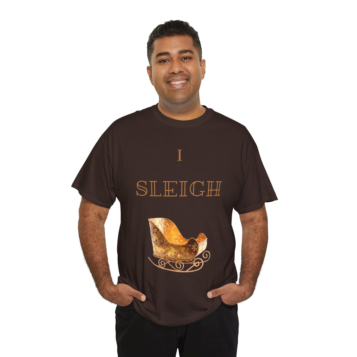 I Sleigh Holiday Unisex Heavy Cotton Tee