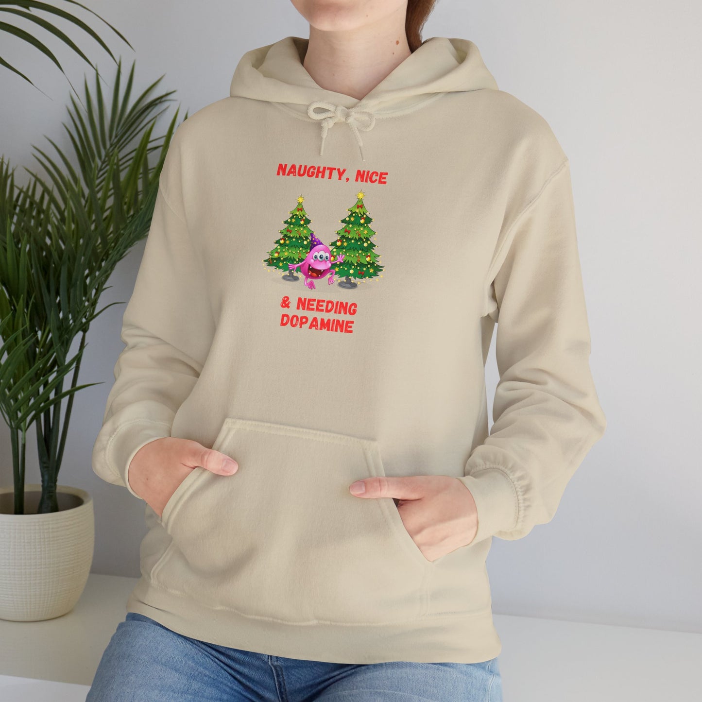 Dopamine Monster Holiday Hoodie for Neurodiverse