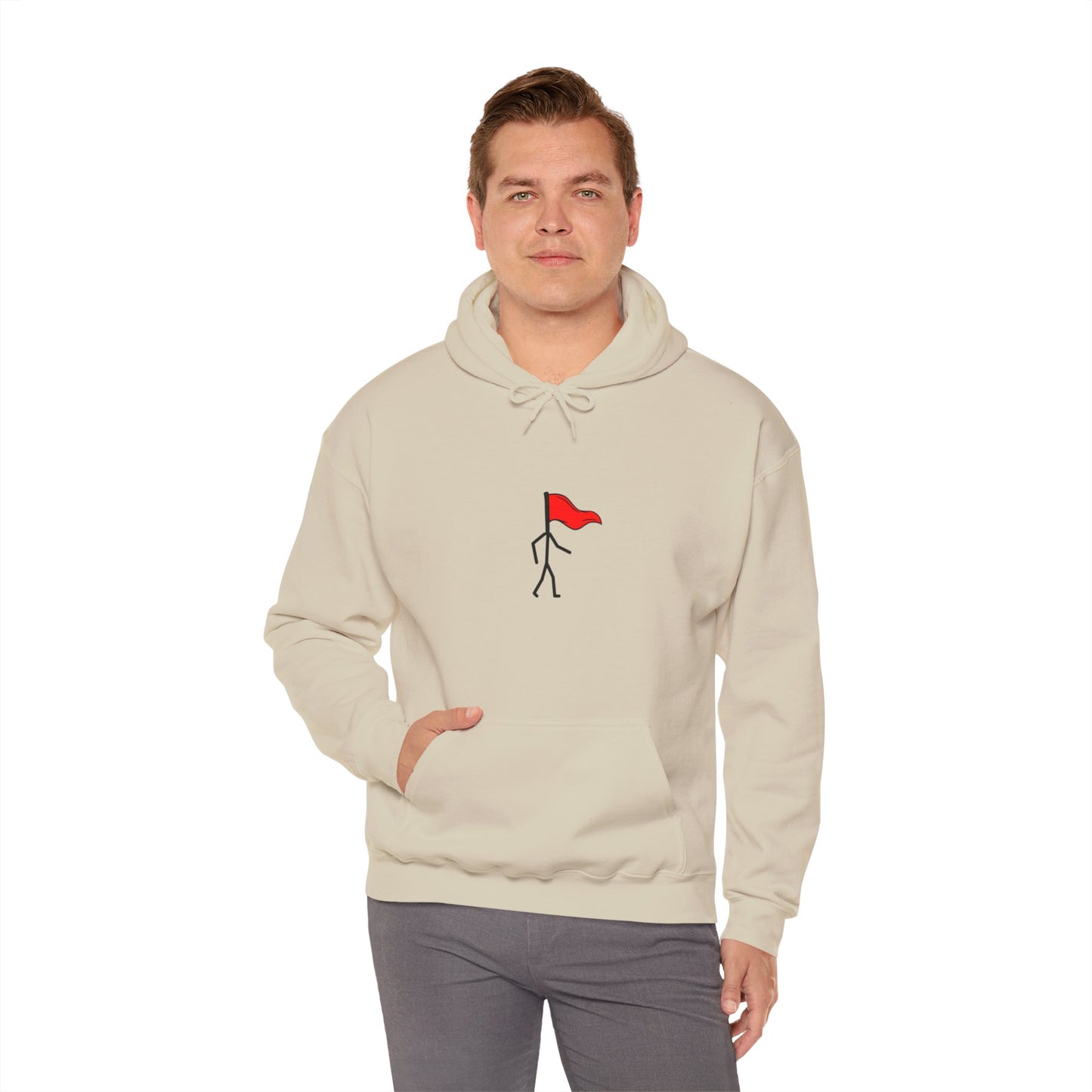 Walking Red Flag Unisex Heavy Blend™ Hooded Sweatshirt