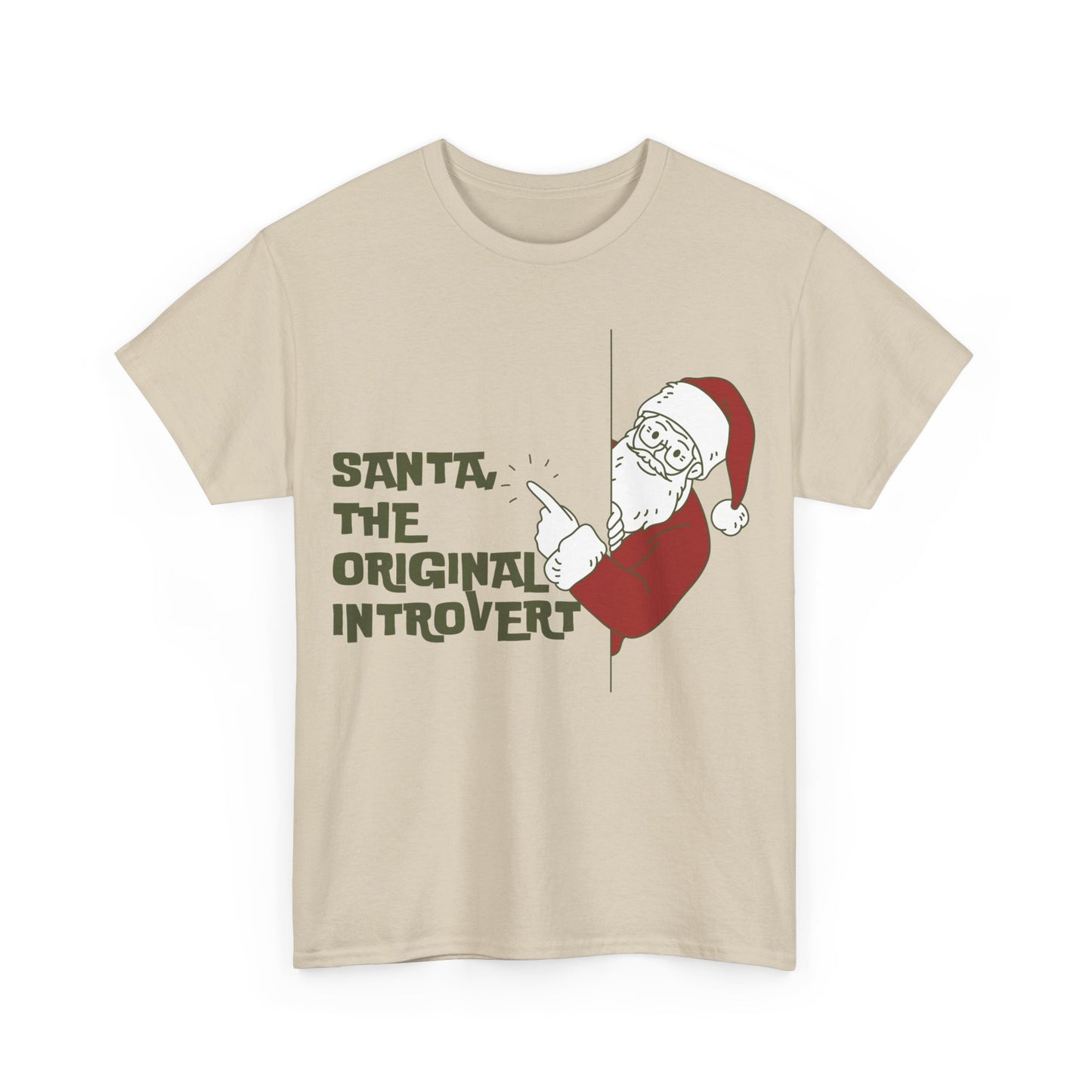 Santa.  The Original Introvert Unisex Heavy Cotton Tee