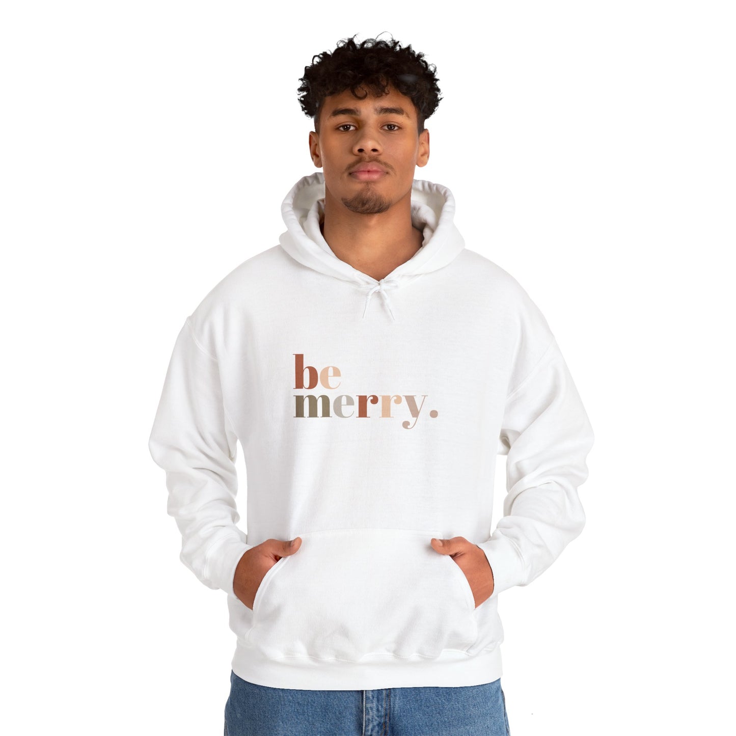 Be Merry Neutral Holiday Hoodie