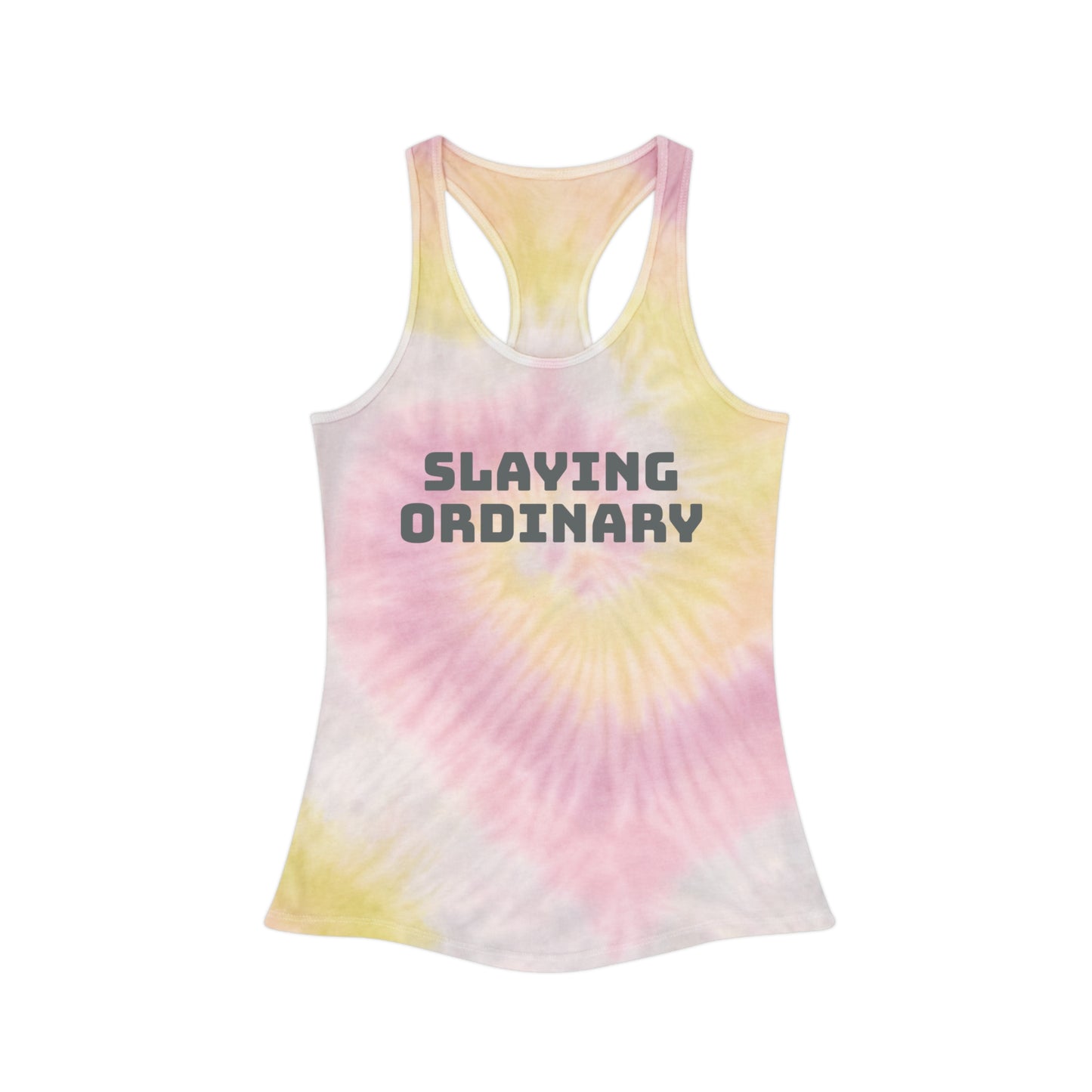 Slaying Ordinary Tie Dye Racerback Tank Top