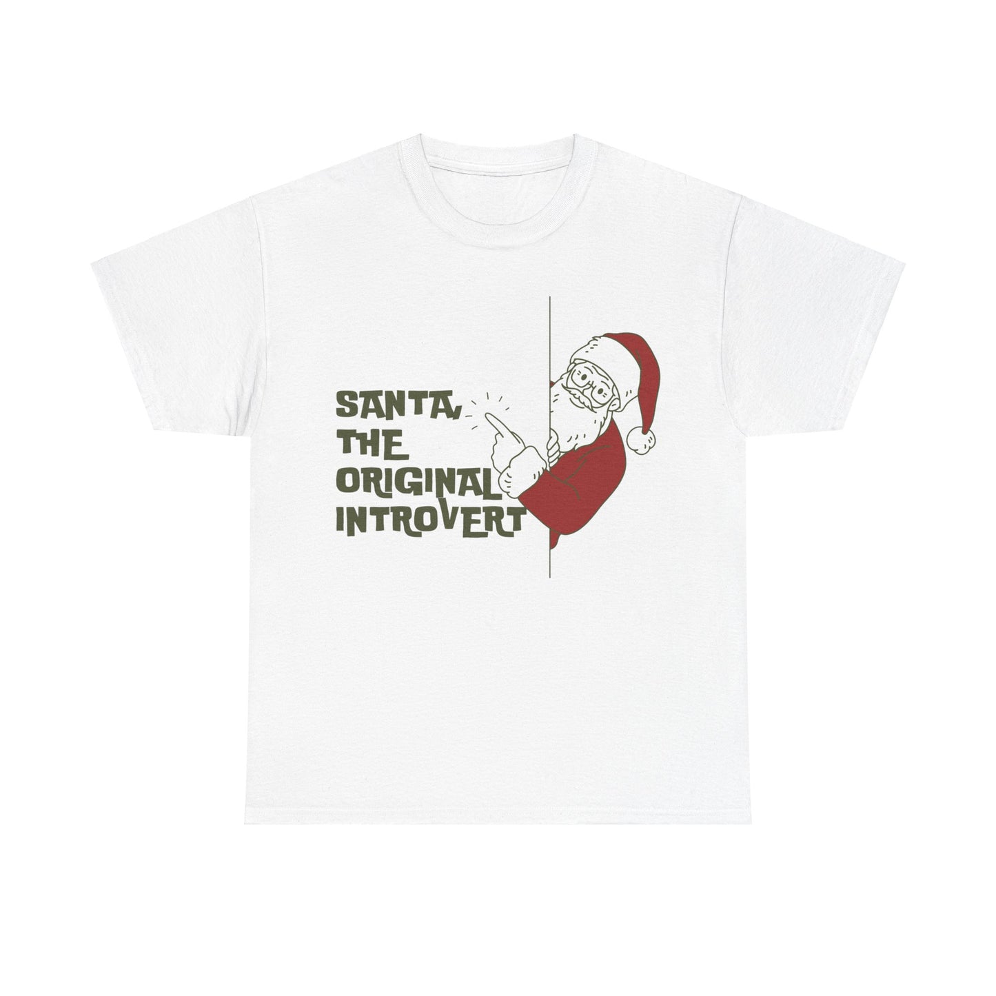 Santa.  The Original Introvert Unisex Heavy Cotton Tee