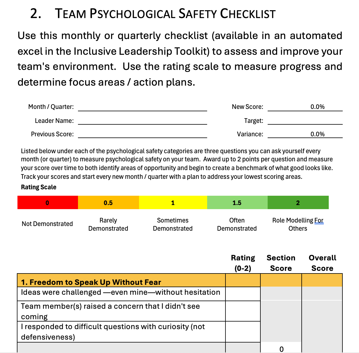 The Inclusive Leadership Baseline Self Led Guide (CAN)